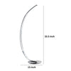 34 Inch Table Lamp Modern Accent Swing Arm LED Light Round Chrome Base By Casagear Home BM309033