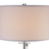 Jame 29 Inch Table Lamp Drum Fabric Shade Accent Round Chrome Base By Casagear Home BM309035