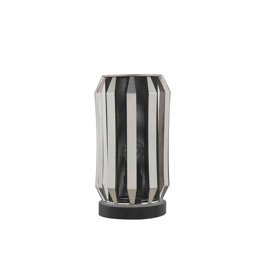 Pin 13 Inch Table Lamp, Accent Cylinder Metal Shade, Round Base, Black By Casagear Home