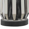 Pin 13 Inch Table Lamp Accent Cylinder Metal Shade Round Base Black By Casagear Home BM309041