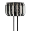 Pin 59 Inch Floor Lamp Drum Shade Metal Base Accent Round Base Black By Casagear Home BM309044