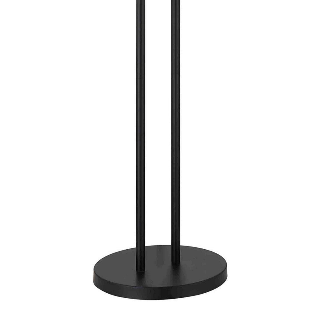 Pin 59 Inch Floor Lamp Drum Shade Metal Base Accent Round Base Black By Casagear Home BM309044