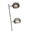 60 Inch Floor Lamp 3 Dome Glass Shades Accent Square Metal Base Nickel By Casagear Home BM309045