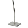 60 Inch Floor Lamp 3 Dome Glass Shades Accent Square Metal Base Nickel By Casagear Home BM309045