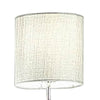 Indi 30 Inch Table Lamp 3 Drum Fabric Shade Round Metal Base Silver By Casagear Home BM309049