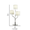 Indi 30 Inch Table Lamp 3 Drum Fabric Shade Round Metal Base Silver By Casagear Home BM309049