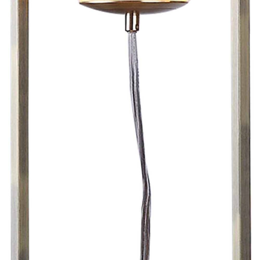 Jim 22 Inch Table Lamp LED Light Metal Body Modern Globe Shade Brass By Casagear Home BM309058