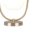 Raze 17 Inch Table Lamp LED Light Modern Globe Shade Metal Body Brass By Casagear Home BM309060