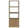 Tag 71 Inch Media Tower with 3 Shelves 2 Doors MDF Wood Mango Brown By Casagear Home BM309153