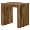 Ody 22 Inch Side End Table U Shaped Sheesham Wood Auburn Brown Finish By Casagear Home BM309173