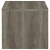 Lix 24 Inch Square End Table with 1 Drawer Rustic Weathered Gray Finish By Casagear Home BM309181