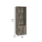 Sac 71 Inch Media Pier Tower with 3 Shelves and Single Cabinet Gray Wood By Casagear Home BM309186