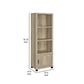 Sac 71 Inch Media Pier Tower with 3 Shelves and Cabinet Antique Pine Wood By Casagear Home BM309187