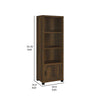 Sac 71 Inch Media Pier Tower with 3 Shelves and Cabinet Dark Pine Wood By Casagear Home BM309188