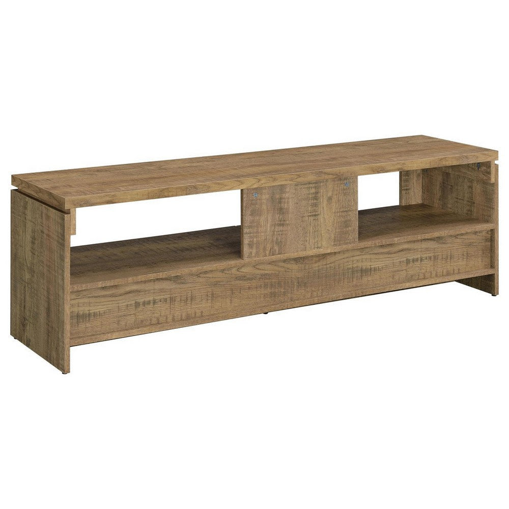 59 Inch TV Media Entertainment Console with 2 Drawers Warm Wood Brown By Casagear Home BM309190