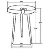 22 Inch Side Table Iron Tapered Legs Live Edge Acacia Wood Natural Brown By Casagear Home BM309211