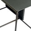 3 Piece Nesting End Tables with Sled Base Rectangular Gray Black Metal By Casagear Home BM309214