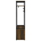 71 Inch Hall Tree Coat Rack Shoe Cabinet with Shelves Brown Black By Casagear Home BM309266