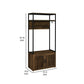 71 Inch Hall Tree Coat Rack Shoe Cabinet with Shelves Brown Black By Casagear Home BM309266