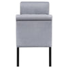 Ako 52 Inch Storage Bench Button Tufting Flared Arms Gray Upholstery By Casagear Home BM309272