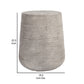 Bilo 23 Inch Round Concrete Outdoor Side Table Hollow Drum Shape Gray By Casagear Home BM309294