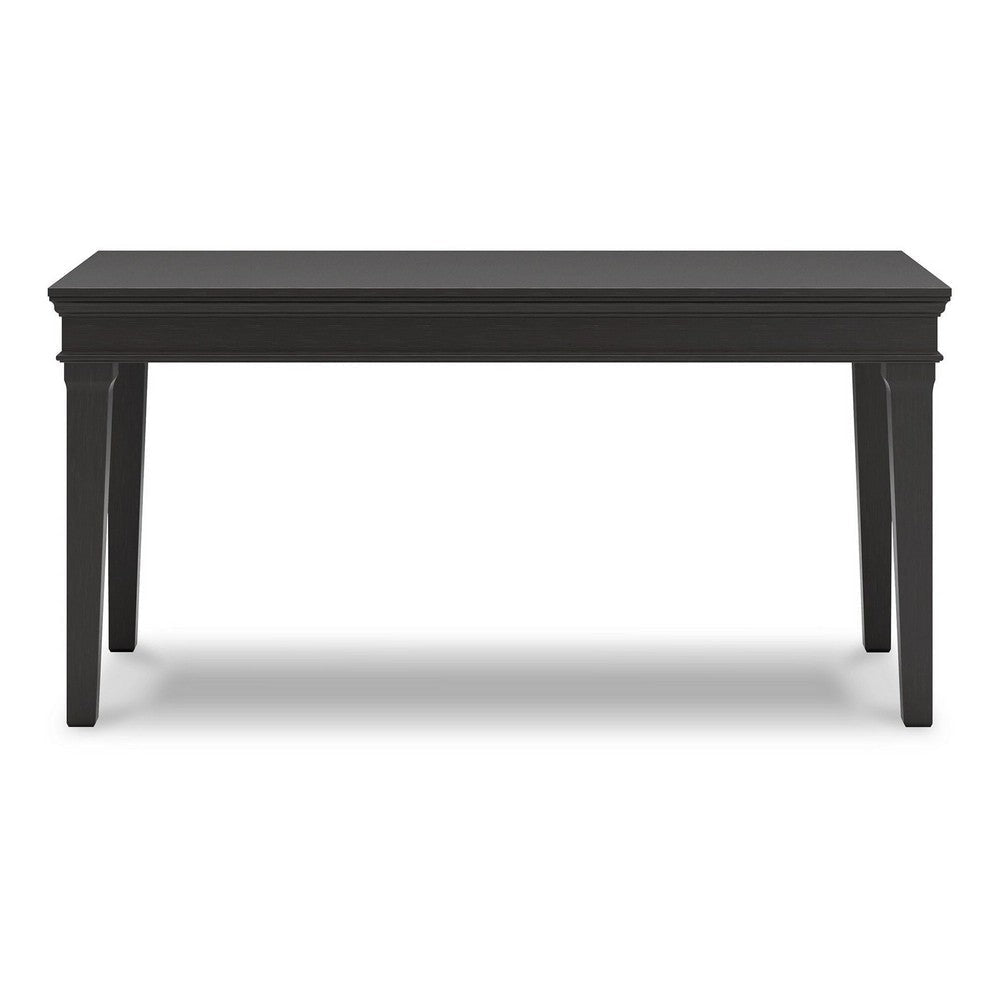 63 Inch Home Office Desk Rectangular Tabletop Vintage Black Finish By Casagear Home BM309296