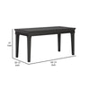 63 Inch Home Office Desk Rectangular Tabletop Vintage Black Finish By Casagear Home BM309296