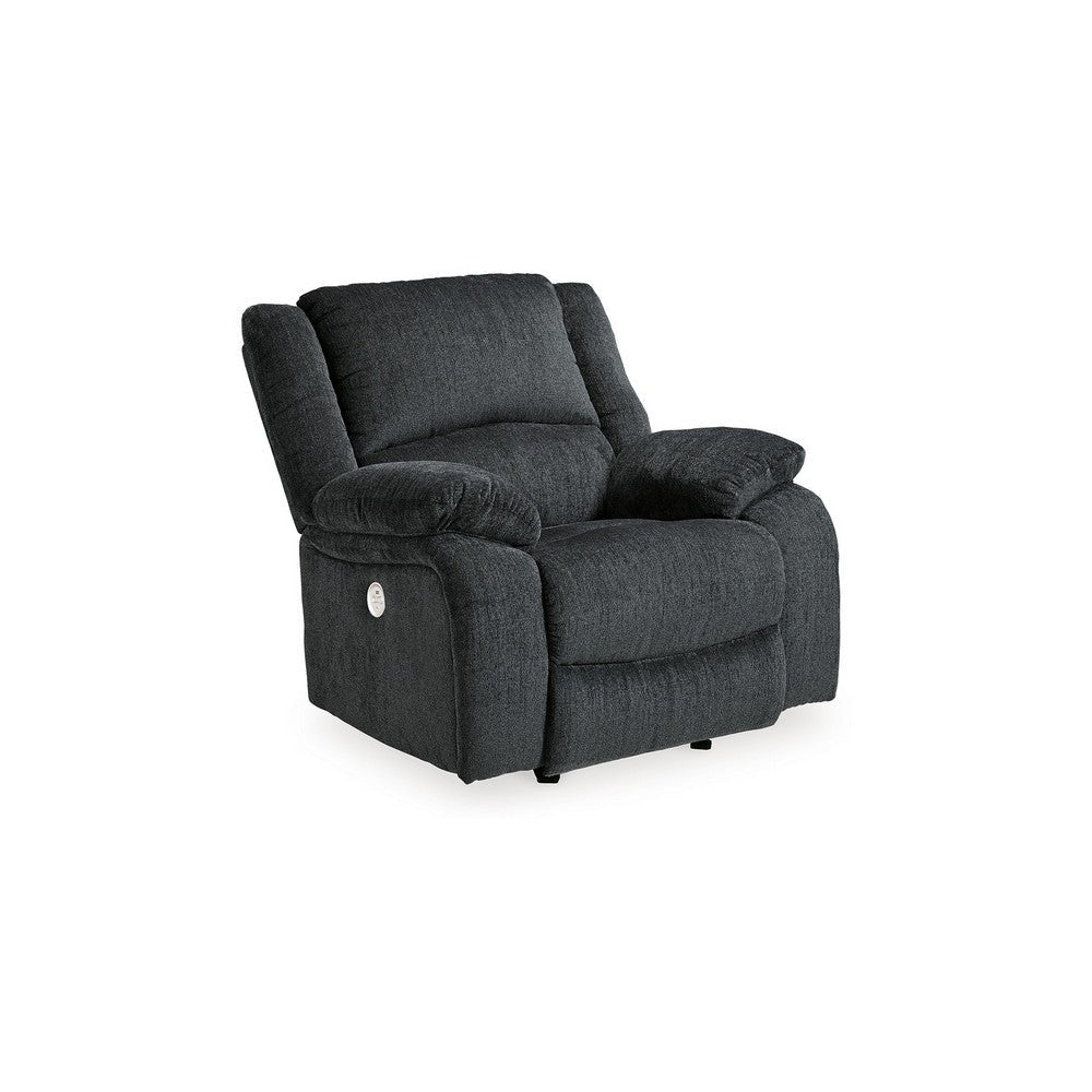 Wie 39 Inch Power Recliner Chair, Rocker, Slate Gray Chenille Upholstery By Casagear Home