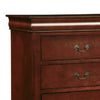 Zyna 48 Inch Tall Dresser Chest Pine Wood 5 Drawers Cherry Brown By Casagear Home BM309372