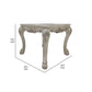 Ally 28 Inch Side End Table Aspen Wood Classic Scrollwork Polyresin By Casagear Home BM309395