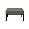 Rain 29 Inch Outdoor Patio Ottoman Waterproof Polypropylene Smooth Gray By Casagear Home BM309444