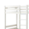 Asin Twin Bunk Bed with Front Facing Ladder Pine Wood Crisp White Finish By Casagear Home BM309451