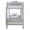 Asin Twin Bunk Bed with Front Facing Ladder Solid Pine Wood White Finish By Casagear Home BM309458