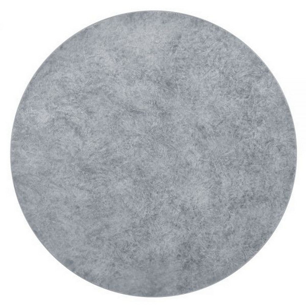 Lylie 30 Inch Side End Table Round Naturalistic Design Gray Cement By Casagear Home BM309461