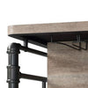 59 Inch Kitchen Island with 2 Shelves Industrial Antique Oak Brown Gray By Casagear Home BM309463