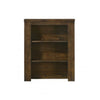 Maryl 26 Inch Pier Bookcase with 2 Shelves Solid Wood Antique Oak Brown By Casagear Home BM309468