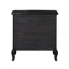 Cherry 30 Inch Nightstand 3 Drawers Cabriole Legs Rubberwood Black By Casagear Home BM309475