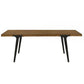 Hilly 59-83 Inch Extendable Dining Table Rubberwood Brown and Black By Casagear Home BM309477