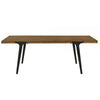 Hilly 59-83 Inch Extendable Dining Table Rubberwood Brown and Black By Casagear Home BM309477