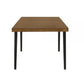 Hilly 59-83 Inch Extendable Dining Table Rubberwood Brown and Black By Casagear Home BM309477