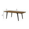 Hilly 59-83 Inch Extendable Dining Table Rubberwood Brown and Black By Casagear Home BM309477