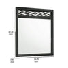 Kira 22 x 40 Dresser Mirror Geometric Design Rubberwood Black Finish By Casagear Home BM309485