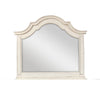 Maia 43 x 46 Dresser Mirror with Curved Top Poplar and Oak Antique White By Casagear Home BM309486