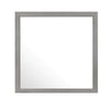 Sami 40 x 40 Dresser Mirror Embossed Texture Modern Style Gray Wood By Casagear Home BM309516