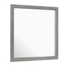 Sami 40 x 40 Dresser Mirror, Embossed Texture, Modern Style, Gray Wood  By Casagear Home