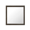 Annu 43 x 43 Dresser Mirror Transitional Square Walnut Brown Wood Frame By Casagear Home BM309520