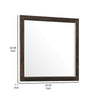 Annu 43 x 43 Dresser Mirror Transitional Square Walnut Brown Wood Frame By Casagear Home BM309520