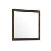 Annu 43 x 43 Dresser Mirror, Transitional, Square Walnut Brown Wood Frame By Casagear Home