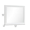 Limi 37 x 43 Dresser Mirror Modern Wood Frame White Brushed Finish By Casagear Home BM309521