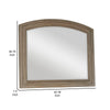 Jira 37 x 42 Dresser Mirror Arched Curve Multistep Brushed Gray Wood By Casagear Home BM309522